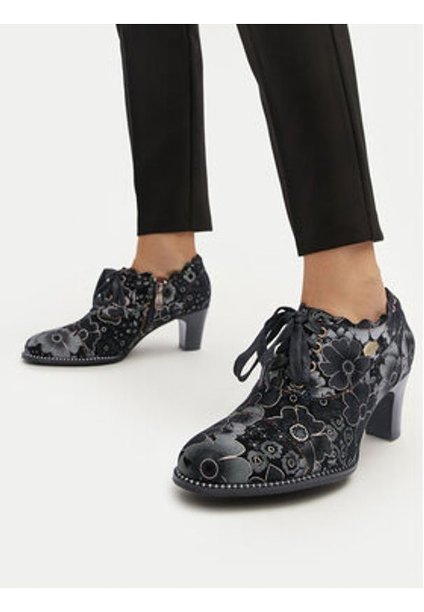 Laura Vita Półbuty Elcodieo 231 Czarny. Kolor: czarny. Materiał: skóra