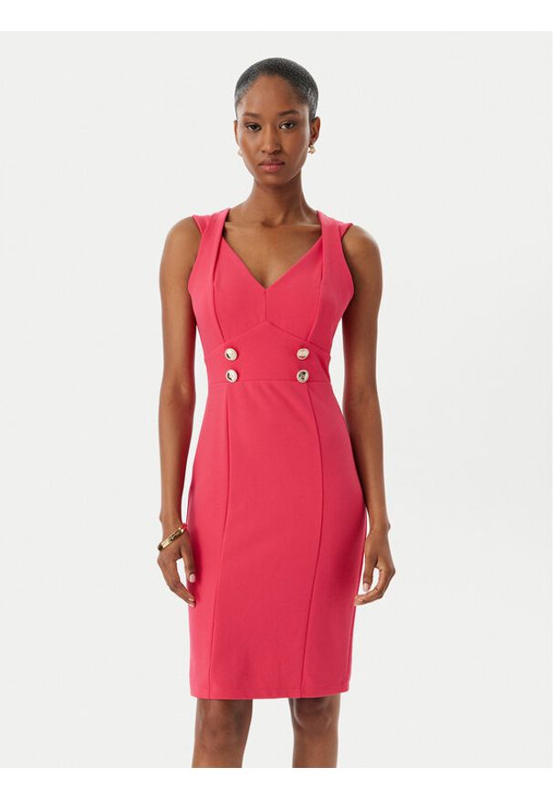 Rinascimento Sukienka koktajlowa CFC0019924002 Różowy Regular Fit. Kolor: różowy. Materiał: syntetyk. Styl: wizytowy