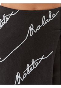 ROTATE Szorty materiałowe Sequin Logo Mini 110111100 Czarny Slim Fit. Kolor: czarny. Materiał: bawełna