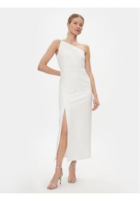 YAS Sukienka koktajlowa Izzie 26032133 Biały Regular Fit. Kolor: biały. Materiał: syntetyk, wiskoza. Styl: wizytowy