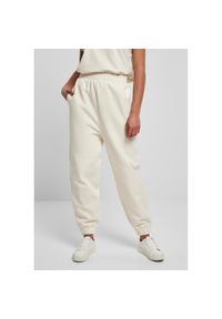 Spodnie damskie Urban Classics organic rozmiar haute piłka-grandes rozmiars. Kolor: biały. Materiał: bawełna. Długość: długie. Sport: bieganie #1