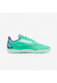 KIPSTA - Buty piłkarskie dla dzieci Kipsta Agility 160 TF sznurowane. Nosek buta: okrągły. Zapięcie: rzepy. Kolor: zielony. Materiał: poliester. Szerokość cholewki: normalna. Sport: piłka nożna