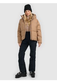 4f - 4F Kurtka narciarska membrana 5000 damska - brązowa XS. Kolor: brązowy. Materiał: poliester, materiał. Wzór: gładki. Sezon: zima #2