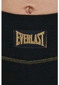 EVERLAST - Everlast legginsy damskie kolor czarny z nadrukiem. Kolor: czarny. Materiał: dzianina. Wzór: nadruk