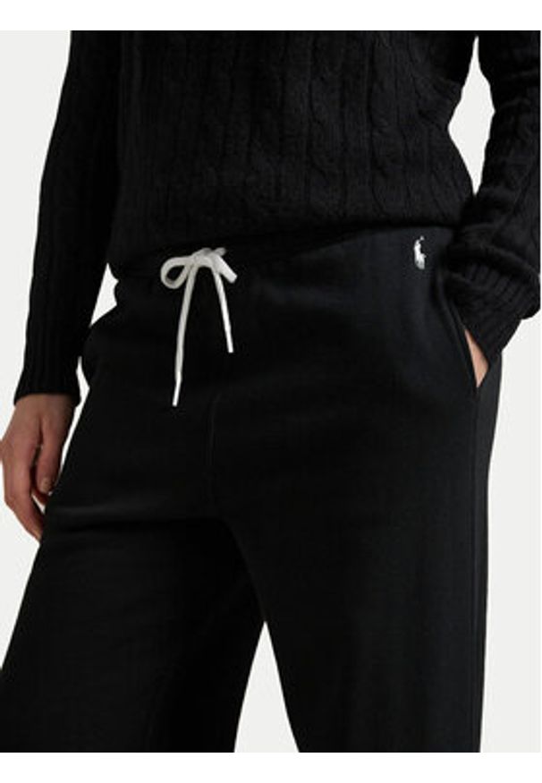 Polo Ralph Lauren Spodnie dresowe 211977959002 Czarny Wide Leg. Kolor: czarny. Materiał: bawełna