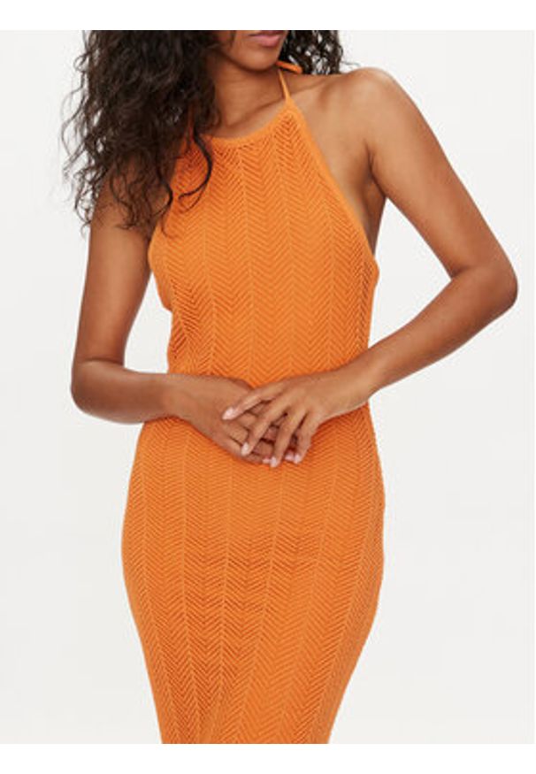 Guess Sukienka codzienna Sophie W4GK24 Z3E60 Pomarańczowy Slim Fit. Okazja: na co dzień. Kolor: pomarańczowy. Materiał: syntetyk, bawełna. Typ sukienki: proste. Styl: casual
