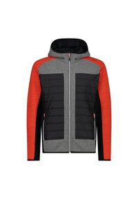 Kurtka polarowa z kapturem hybrydowa CMP. Typ kołnierza: kaptur. Kolor: żółty, czarny, wielokolorowy, pomarańczowy. Materiał: polar. Sezon: zima. Sport: narciarstwo #1