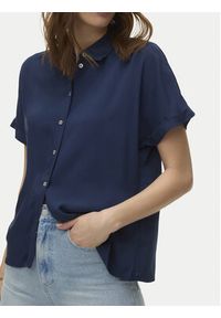 Vero Moda Koszula Alice 10342668 Granatowy Regular Fit. Kolor: niebieski. Materiał: wiskoza #5