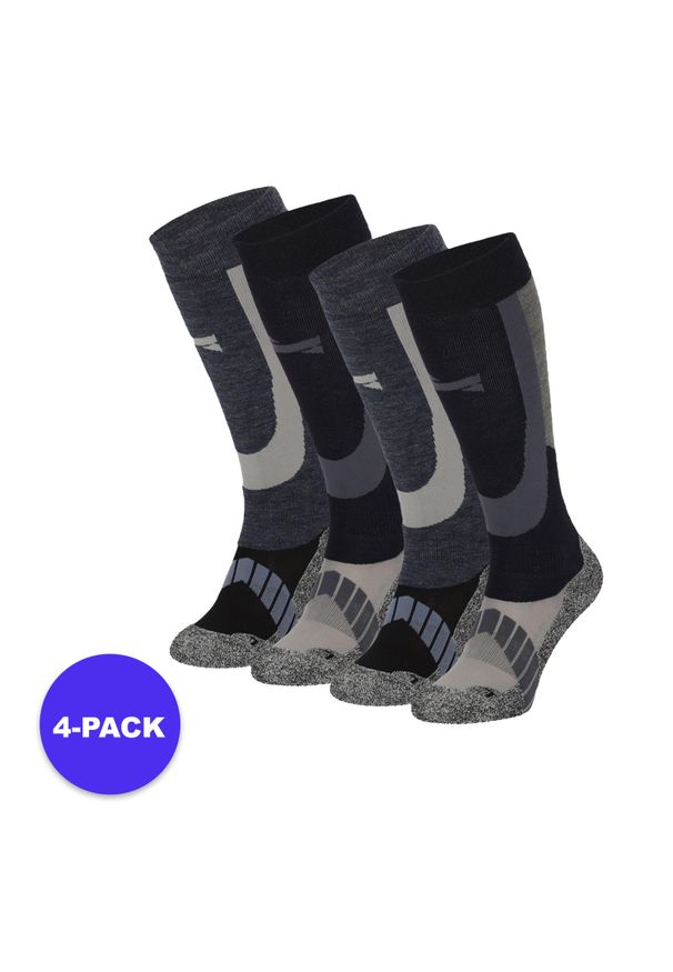 XTREME - Skarpety narciarskie unisex 4 szt.. Kolor: niebieski. Materiał: akryl, wełna, poliamid. Sport: narciarstwo