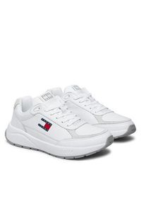 Tommy Jeans Sneakersy Tjm Runner Full Leather Ess EM0EM01445 Biały. Kolor: biały. Materiał: materiał #2