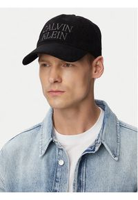 Calvin Klein Czapka z daszkiem Corduroy Graphic 5 Panel Cap LV04D5064G Czarny. Kolor: czarny. Materiał: bawełna #3