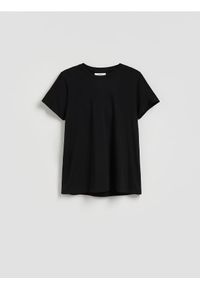 Reserved - Bawełniany t-shirt - czarny. Kolor: czarny. Materiał: bawełna #1