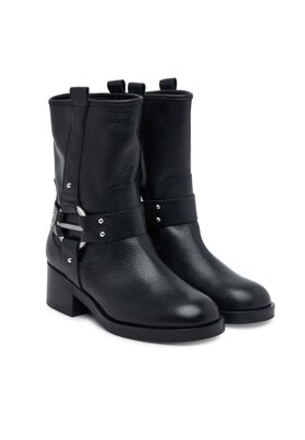 Karl Lagerfeld - KARL LAGERFELD Botki Brooklyn KL41770 Czarny. Kolor: czarny. Materiał: skóra