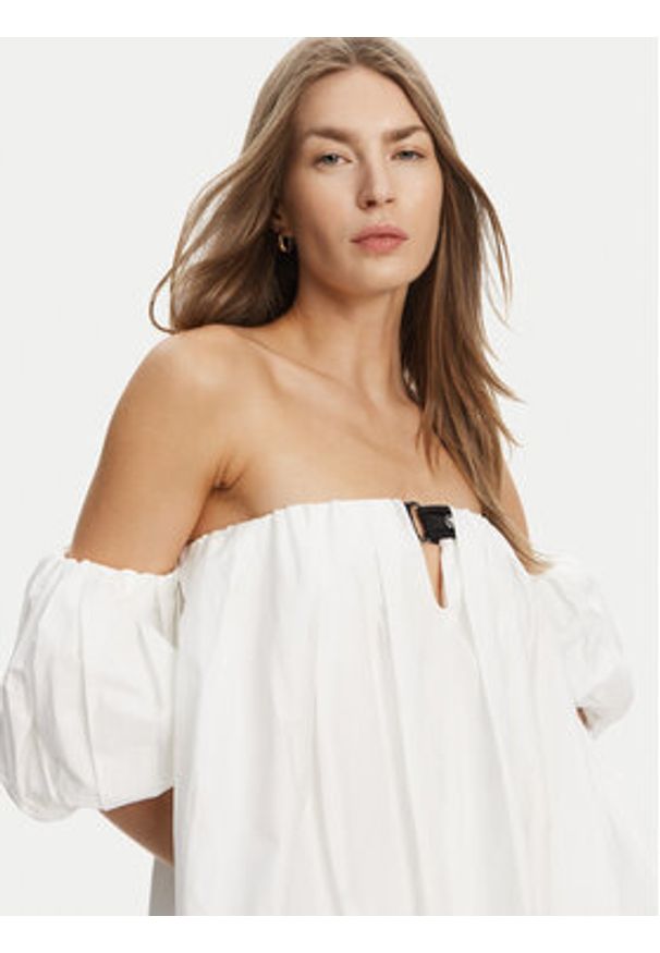 Pinko - PINKO Sukienka letnia 105211 A2LD ZZ1 Biały Regular Fit. Kolor: biały. Materiał: bawełna. Sezon: lato