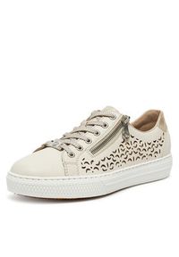 Rieker Sneakersy L5904-60 Beżowy. Kolor: beżowy. Materiał: skóra #7