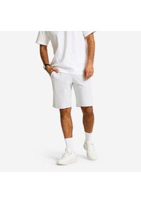 DOMYOS - Spodenki fitness męskie Domyos regular. Kolor: szary. Materiał: materiał. Sport: fitness #1