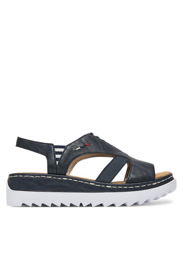 Sandały Rieker. Kolor: niebieski