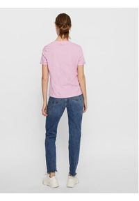 Vero Moda T-Shirt Paula 10243889 Różowy Regular Fit. Kolor: różowy. Materiał: bawełna #2