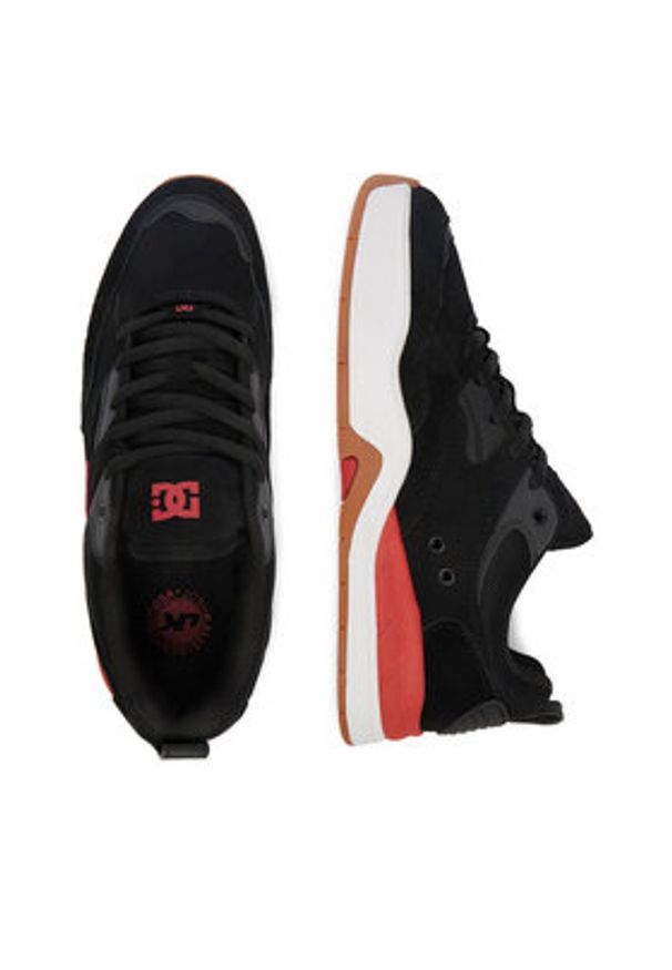 DC Shoes Sneakersy DC01676001 Czarny. Kolor: czarny. Materiał: skóra, zamsz