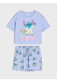 Sinsay - Piżama dwuczęściowa Stitch - błękitny. Kolor: niebieski