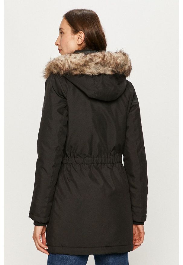 only - Only - Kurtka. Okazja: na co dzień. Kolor: czarny. Materiał: futro. Styl: casual