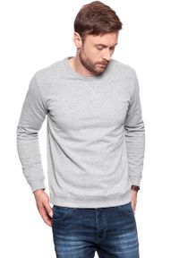 Lee - BLUZA MĘSKA LEE CREW SWEATSHIRT GREY MELE L82JUB37. Styl: klasyczny #5