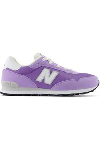 Buty dziecięce New Balance GC515BL – fioletowe. Okazja: na uczelnię, na co dzień. Kolor: fioletowy. Materiał: materiał, syntetyk. Szerokość cholewki: normalna