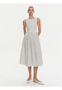 DOLCE & GABBANA - Dolce&Gabbana Sukienka codzienna F6JHVT HS5R7 Biały Regular Fit. Okazja: na co dzień. Kolor: biały. Materiał: bawełna. Typ sukienki: proste. Styl: casual #6