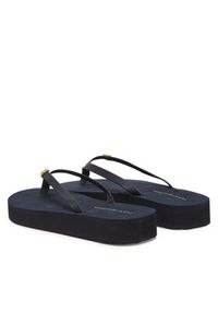 TOMMY HILFIGER - Tommy Hilfiger Japonki Elevated Chic Beach Sandal FW0FW08523 Granatowy. Kolor: niebieski. Materiał: skóra #3