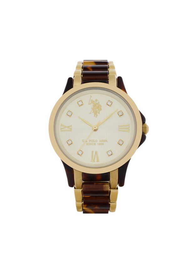 U.S. Polo Assn. Zegarek Selena USP8384BR Brązowy. Kolor: brązowy