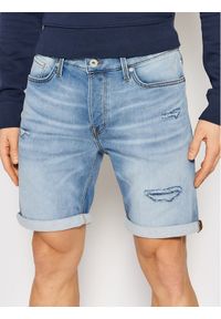 Jack & Jones - Jack&Jones Szorty jeansowe Rick Icon 12201638 Niebieski Regular Fit. Kolor: niebieski. Materiał: jeans