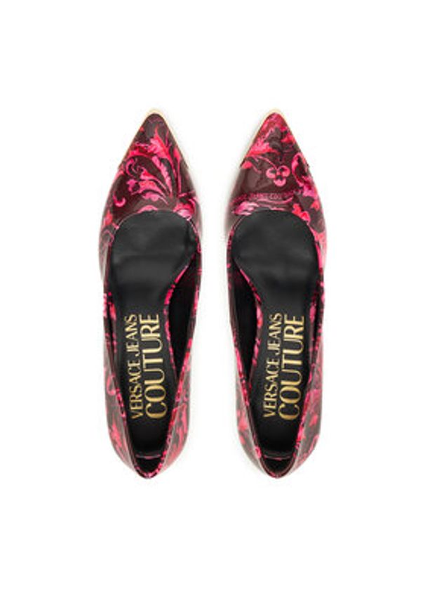 Versace Jeans Couture Szpilki 79VA3S50 ZS366 Bordowy. Kolor: czerwony. Materiał: skóra. Obcas: na szpilce