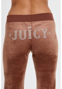 Juicy Couture - JUICY COUTURE Brązowe spodnie Rodeo Layla. Kolor: brązowy #5