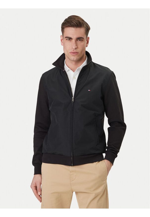 TOMMY HILFIGER - Tommy Hilfiger Bluza Essential MW0MW41758 Czarny Regular Fit. Kolor: czarny. Materiał: bawełna