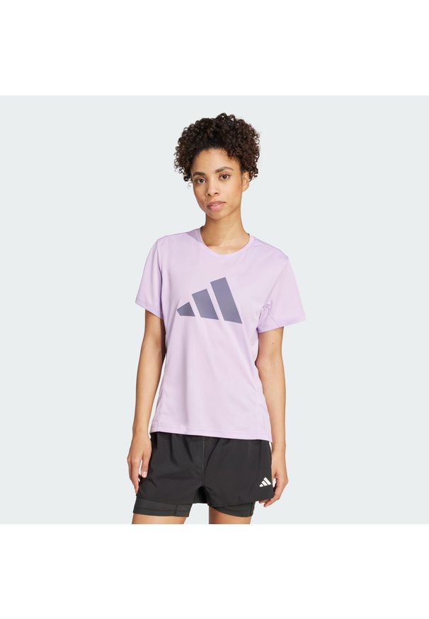 Adidas - Koszulka Run It. Kolor: różowy. Materiał: materiał. Sport: bieganie