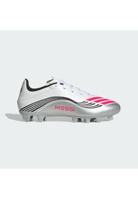 Adidas - Buty F50 Messi Club Firm/Multi-Ground. Kolor: czerwony, szary, biały, wielokolorowy. Sport: piłka nożna