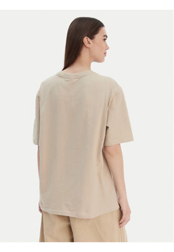 Adidas - adidas T-Shirt Essentials Boyfriend KD1368 Beżowy Oversize. Kolor: beżowy. Materiał: bawełna