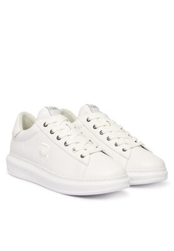 Karl Lagerfeld - KARL LAGERFELD Sneakersy Kapri KL52570N Biały. Kolor: biały. Materiał: skóra