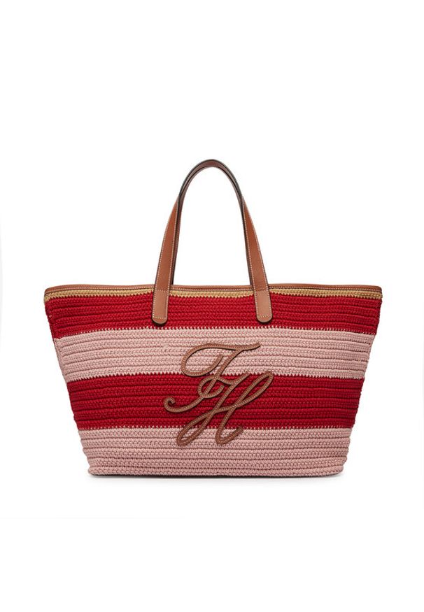TOMMY HILFIGER - Tommy Hilfiger Torebka Th Nautical Tote Crochet Str AW0AW18816 Kolorowy. Wzór: kolorowy