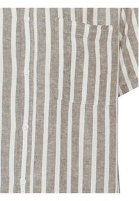 !SOLID - Solid Koszula 21107688 Brązowy Regular Fit. Kolor: brązowy. Materiał: len, wiskoza