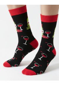 His Story - Tematyczne Skarpetki Bawełniane - Wino, Winogrona. Kolor: wielokolorowy. Materiał: elastan, bawełna, poliamid #4