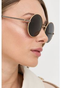 Jimmy Choo okulary przeciwsłoneczne Oriane damskie kolor czarny. Kształt: okrągłe. Kolor: czarny #2