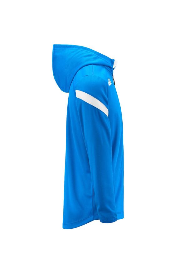 Bluza z kapturem i zamkiem błyskawicznym Kappa Dolve. Typ kołnierza: kaptur. Kolor: wielokolorowy, niebieski, biały