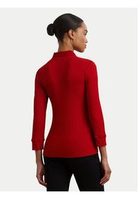Lauren Ralph Lauren - LAUREN RALPH LAUREN Sweter 200971091003 Czerwony Slim Fit. Kolor: czerwony. Materiał: wiskoza #5