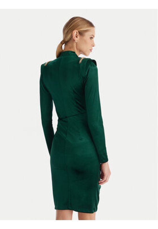 Babylon Sukienka koktajlowa MF204C Zielony Slim Fit. Kolor: zielony. Materiał: syntetyk. Styl: wizytowy