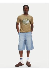 Quiksilver T-Shirt Ev Three Seas Ss EQYZT08051 Khaki Regular Fit. Kolor: brązowy. Materiał: bawełna #4