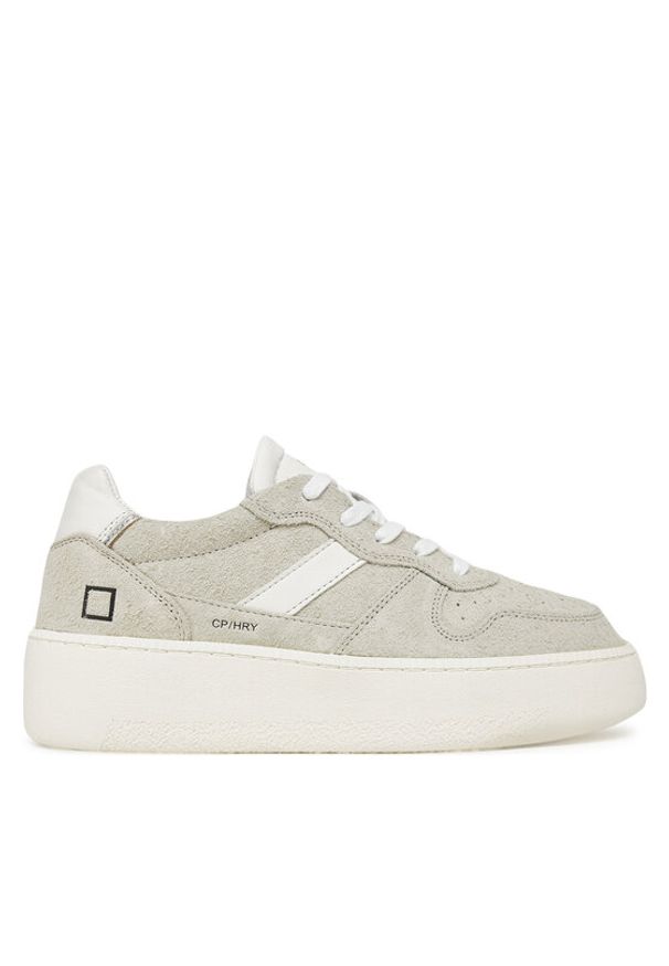 D.A.T.E. Sneakersy Court W421-CP-HA Beżowy. Kolor: beżowy. Materiał: zamsz, skóra