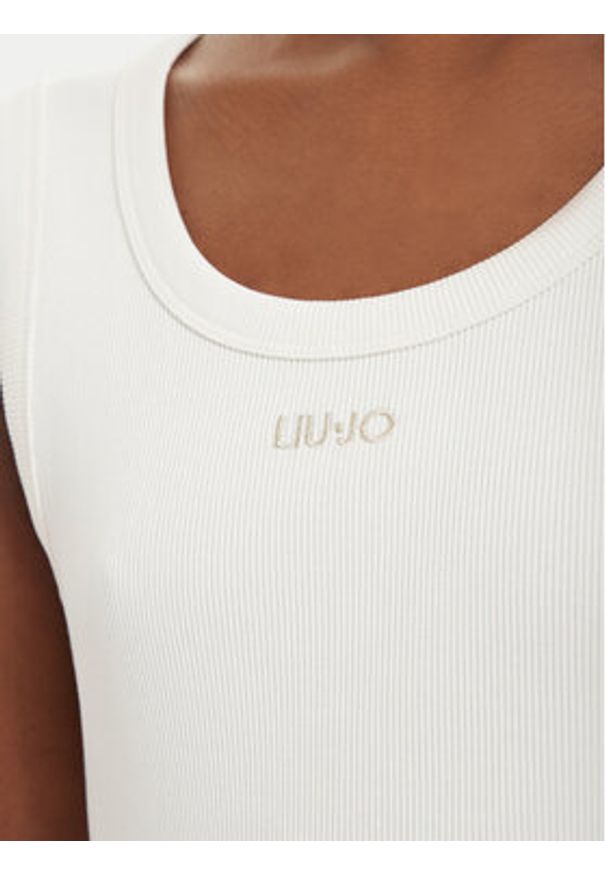 Liu Jo Sport Top TA6097 J4822 Kremowy Slim Fit. Kolor: kremowy. Materiał: bawełna. Styl: sportowy