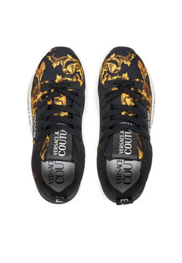 Versace Jeans Couture Sneakersy 79VA3SAA ZSC97 Czarny. Kolor: czarny. Materiał: materiał