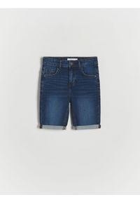 Reserved - Jeansowe szorty - granatowy. Kolor: niebieski. Materiał: jeans. Styl: klasyczny #1